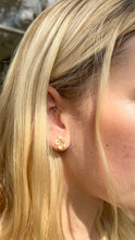 Load image into Gallery viewer, Gold Hibiscus Earrings