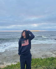 Load image into Gallery viewer, Blue American Flag Crewneck