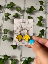 Load image into Gallery viewer, Fall Yellow Leaf Earrings