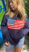 Load image into Gallery viewer, Blue American Flag Crewneck
