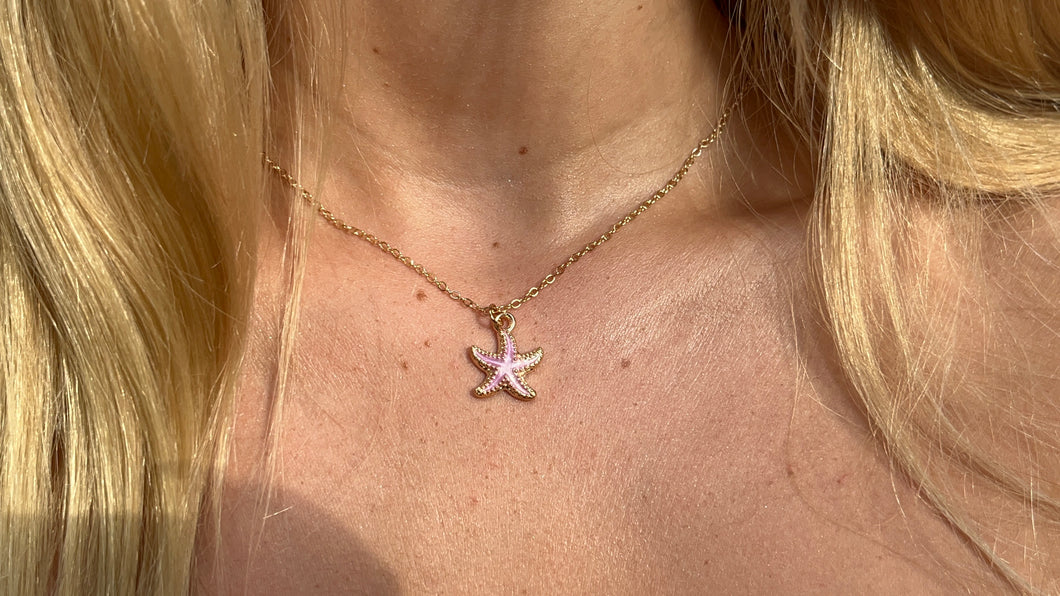 Purple Starfish Necklace