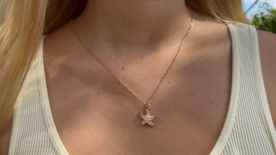 Pink Starfish Necklace