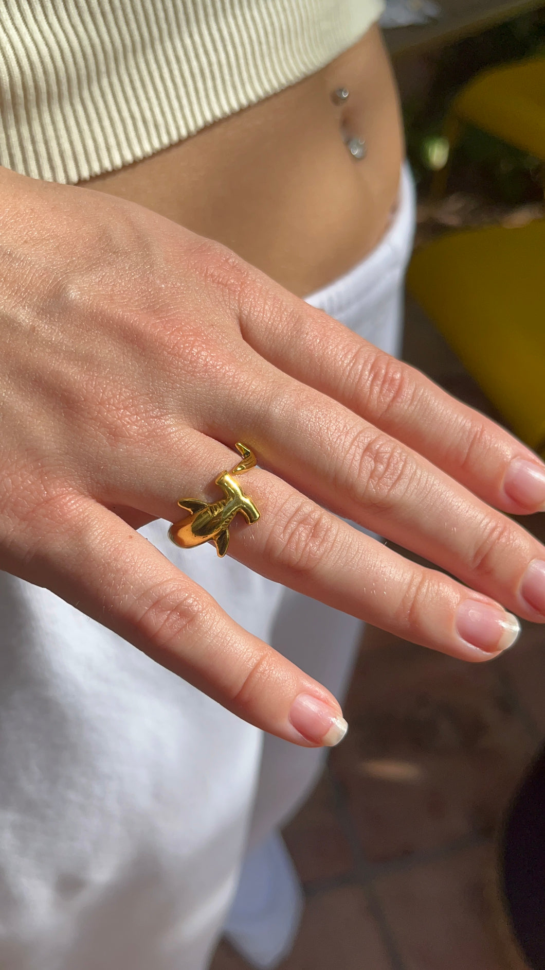 Gold Shark Ring