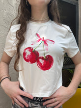 Load image into Gallery viewer, Cherry baby tee
