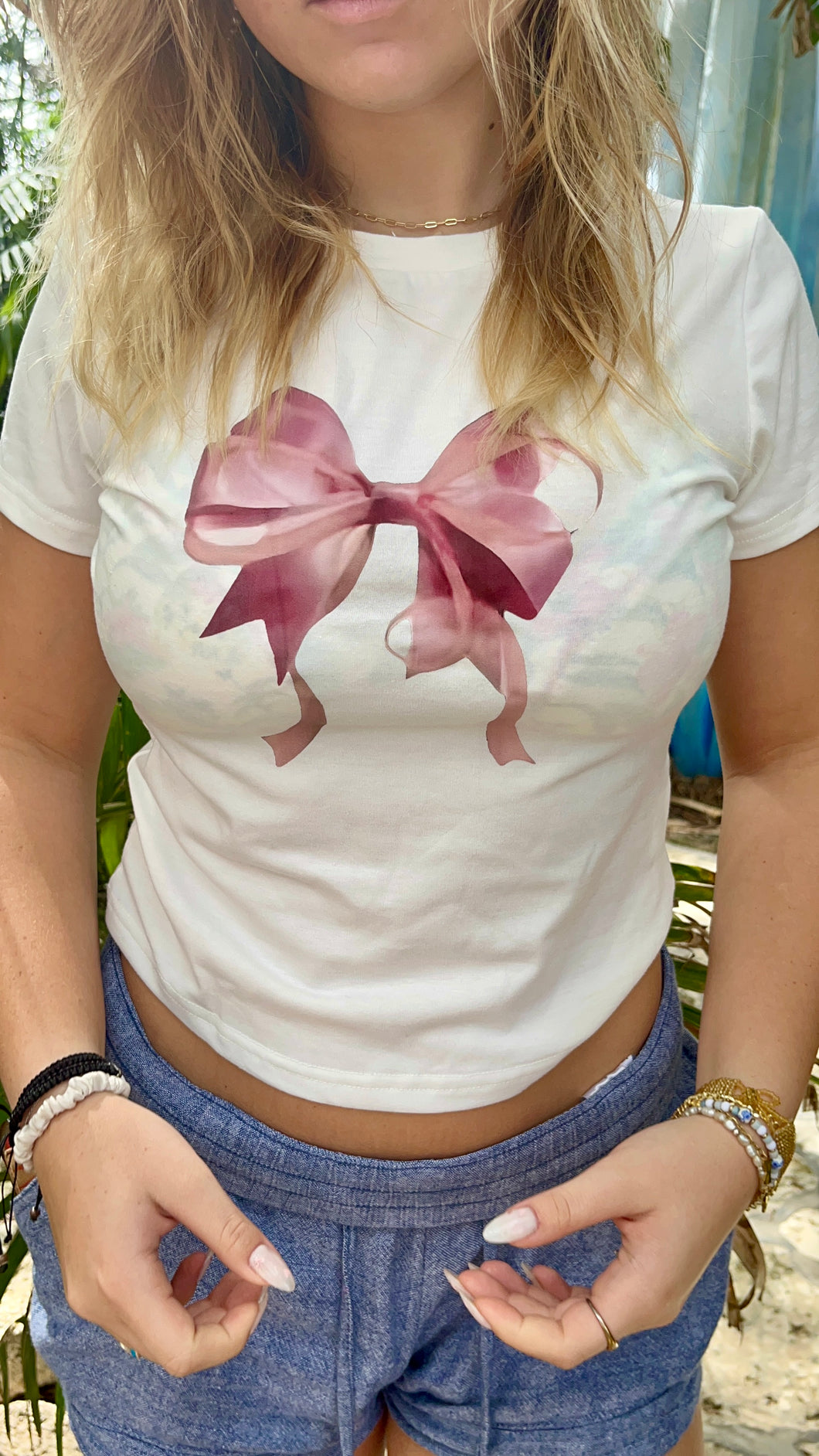 Coquette Bow Baby tee