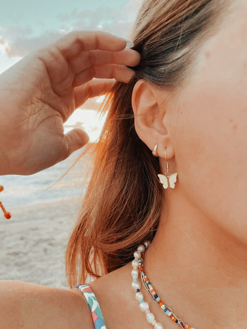 Yellow Butterfly Earrings