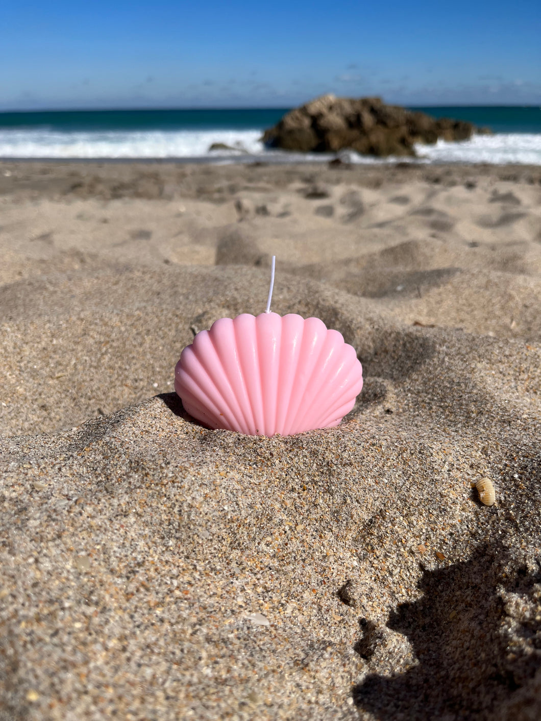 Pink Seashell Candle