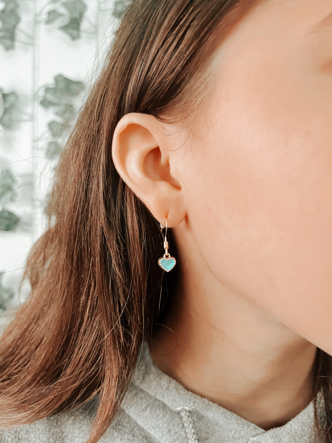 Cupids Blue Heart Earrings